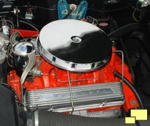 Prototype installation of the 265 cubic inch 195 hp V8 engine