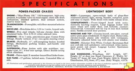 1954 Corvette brochure