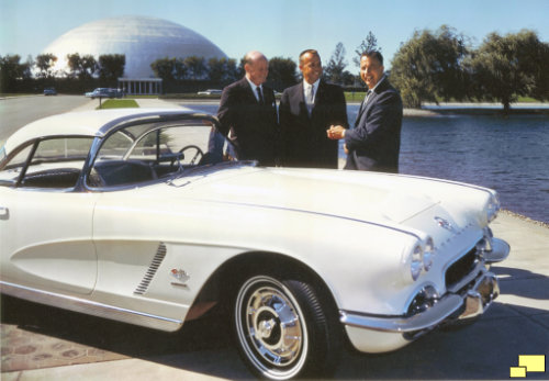 1961 Corvette with Astronaut Alan B Shepard Bill Mitchell Ed Cole