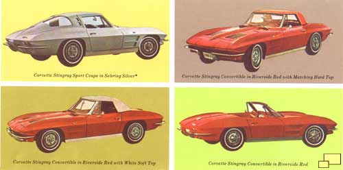 1963 Corvette four views (brochure)