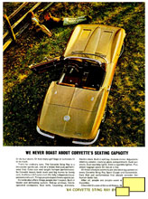 1964 Corvette Advertisement Seating Capacity