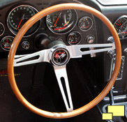 1966 Corvette teak steering wheel