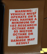 1969 Corvette L88 Engine Warning Label