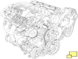 2006 Corvette Z06 LS7 Cutaway engine drawing by David Kimble
