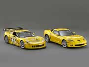 2006 Chevrolet Corvette Z06 and 2005 Chevrolet Corvette C6R Race Car