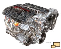 2008 Corvette LS3 engine David Kimble cutaway illustration