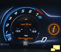 2014 Corvette fuel economy display