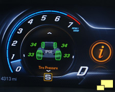 2014 Corvette tire pressure display