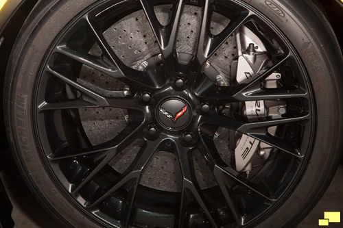 Brembo carbon ceramic-matrix brake rotors are part of the Z07 Performance Package