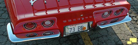 1973 Corvette rear bumper was the same as 1968 through 1972