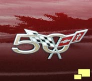 2003 Corvette 50th anniversary fender badge