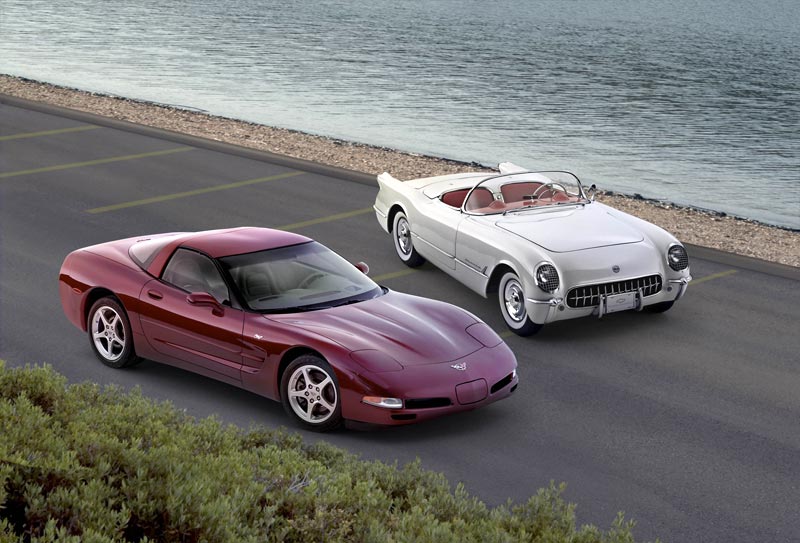 1953 and 2003 Corvette