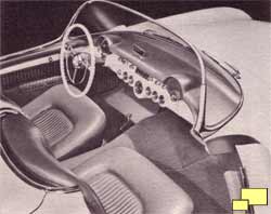 1953 Corvette Interior, from brochure
