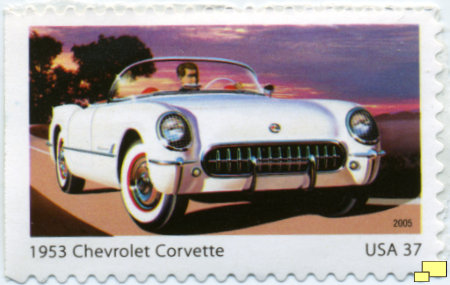 1953 Corvette C1 Postage Stamp