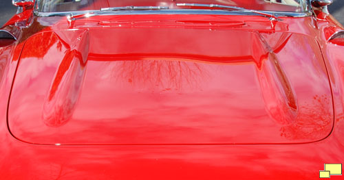 1956 Corvette Hood Bumps Wind Splits