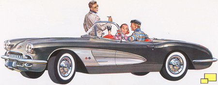 1958 Corvette in Charcoal (Brochure Illustration)