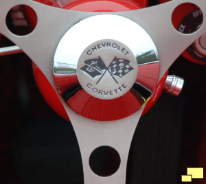 1960 Corvette C1 Steering Wheel Closeup