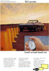 1967 Corvette C2 print advertisement: Good Second Hand Car