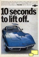 1968 Chevrolet Corvette C3 10 Seconds To Lift Off Print Advertisement