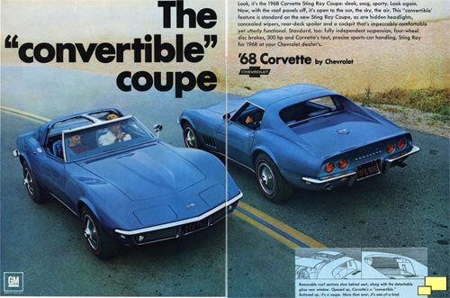 1968 Chevrolet Corvette Convertible Coupe Print Advertisement