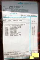 1968 Corvette window sticker