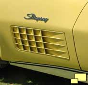 1970 Corvette front fender vent