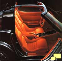 1980 Corvette interior - brochure illustration