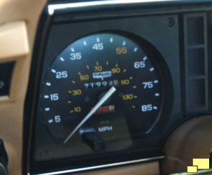 1981 Corvette 85 mph Speedometer