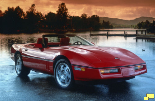 1990 Corvette C4 Convertible in Bright Red