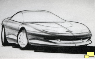 C5 Corvette design rendering