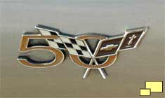 2003 Corvette 50th Anniversary front fender emblem