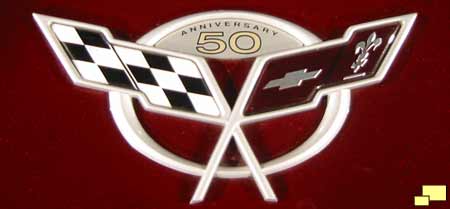 2003 Corvette Anniversary Edition front emblem