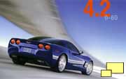 2005 Corvette C6 ad - 0 to 60: 4.2 Seconds