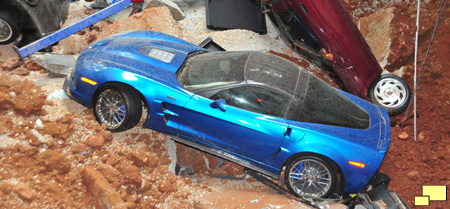 2009 Corvette ZR1, sinkhole victim at the National Corvette Museum