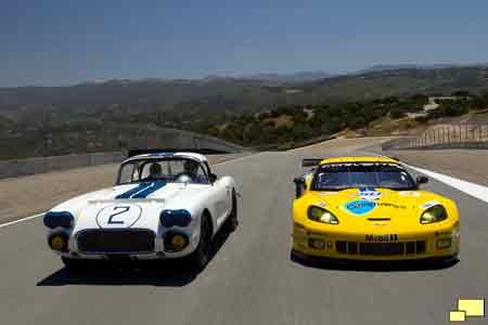 2010 #4 C6.R GT2 and 1960 #2 Cunningham Team Le Mans Race Cars