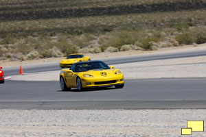 2012 Corvette ZR1 in Velocity Yellow at the Ron Fellows Performance Driving School