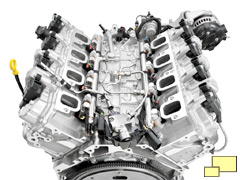2014 Chevrolet Corvette LT1 engine fuel system, rear engine view