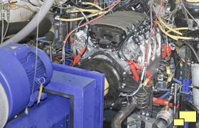 2014 Corvette C7 LT1 engine on the dynamometer