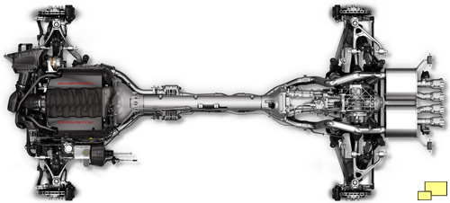 2014 Chevrolet Corvette C7 Chassis, overhead view