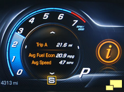 2014 Corvette fuel economy display