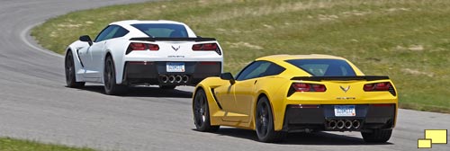 2014 Corvette C7 in Arctic White and Velocity Yellow Tintcoat