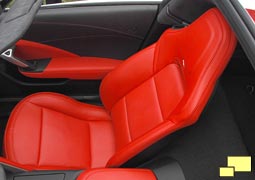 2014 Corvette GT seat in Adrenaline Red