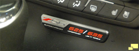 2015 Corvette Z06 Console Statistics Emblem