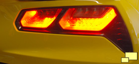 2015 Corvette Z06 taillights illuminated