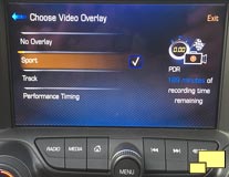 2016 Chevrolet Corvette Performance Data Recorder Selection