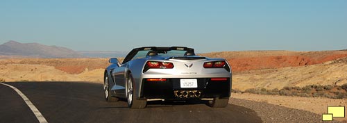 2016 Corvette C7 Convertible in Blade Silver Metallic - Rear View