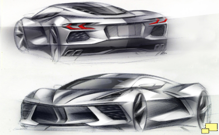 2020 Chevrolet Corvette C8 Stingray Concept Drawing