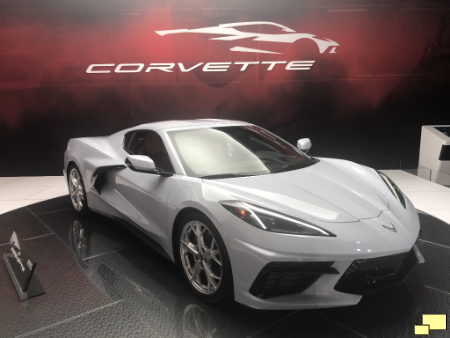2020 Corvette C8 in Ceramic Matrix Gray Metallic on Display at the LA Auto Show