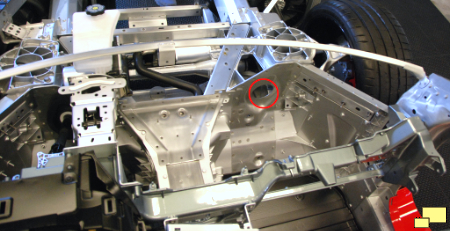 2020 Corvette C8 Right Hand Drive steering column chassis hole