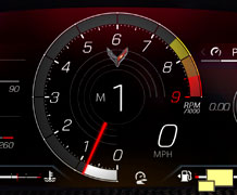 2023 Chevrolet Corvette Z06 Tachometer with 8,600 RPM Redline